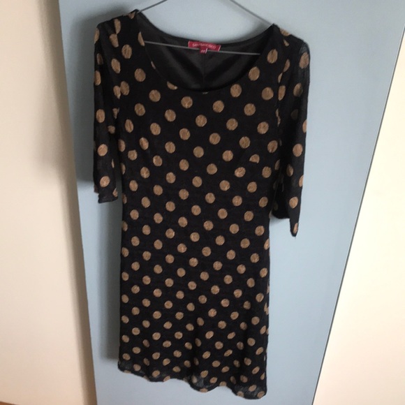 Size M San Francisco Midi dress Black and tan - Picture 3 of 4
